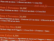 Casa Pizza menu