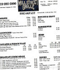 The Mill Street Grille menu