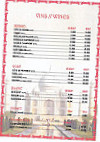 Taj Mahal menu