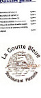 La Goutte Bleue menu