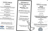 Barristers Block Cellar Door menu