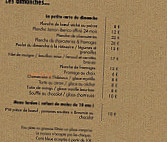 La Poudriere menu