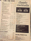 The Old Bank menu