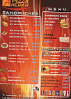 A Pizza Kebab menu