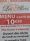 Les Allées menu