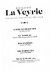 La Veyrie menu