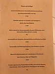 Villa Romantica menu