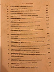 Villa Romantica menu