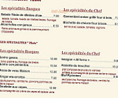 Restaurant Aintzira Le Lac menu