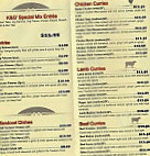 K G Tandoori Indian Cuisine menu