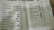 Carballo menu