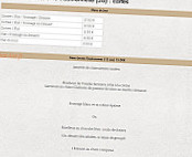 La Petite Fontaine menu