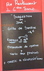 Le Sixième Sens menu