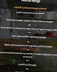 Le Manege menu