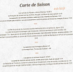 La Tivollière menu