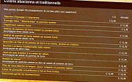 Auberge Les Houblonnieres menu