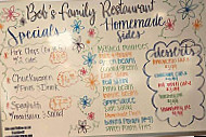 Bob's menu