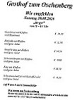 Gasthof Zum Oschenberg menu