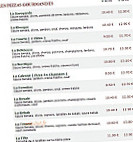 Le Kiosque à Pizzas menu