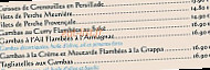 Sarl Le Fournil menu