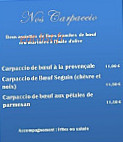 Brasserie le Vigny menu