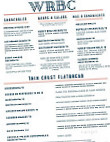 Westfield River Brewing Company menu