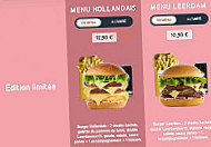 Speed Burger menu