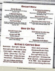 Jackson Creek Saloon menu