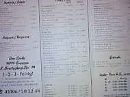 Pizzeria Don Carlo menu