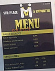 Le Valmonie menu