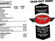 Triangle Dairy menu