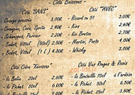 Le Chouchen menu