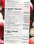 A la Cocotte menu