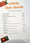 Le Petit Pâtre menu