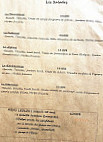 La Bougie menu