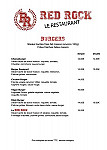 Red Rock menu