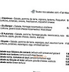 Les Tulipes menu