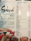 Sakura Sushi Steak House menu