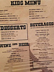 The Rustic menu