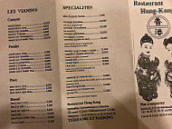 Hong Kong menu