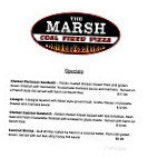 The Marsh Coal Fired Pizza menu