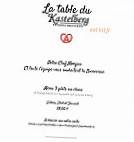 La Table Du Kastelberg menu