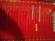 Taj Mahal menu