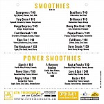 Freshco - The Health Café menu