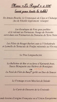 Auberge De La Croisade menu