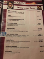 El Greco Griechisches menu