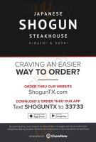 Shogun In Paris food