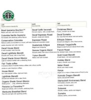 Cortland Starbucks menu