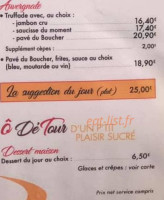 Ó Detour menu