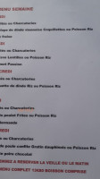 Ca-re Bon'heure menu